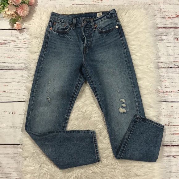 Levi's White Oak Cone Denim Wedgie Icon Foothills Button Fly High Rise Jeans - Picture 3 of 16